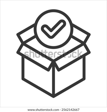 Final Product Outline Icon Vector Illustration