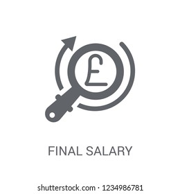 Final salary pension scheme icon. Trendy Final salary pension scheme logo concept on white background from business collection. Suitable for use on web apps, mobile apps and print media.