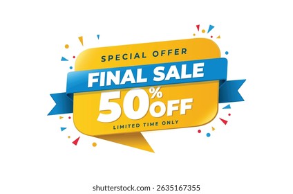 Faixa de 50% de desconto na venda final