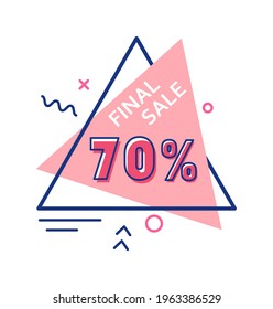 Final sale up to 70 percent price off sticker template