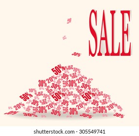 final sale abstract background with big sale percents off