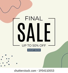 Resumen de ventas finales en un estilo sencillo mínimo. EPS10 de ilustración vectorial