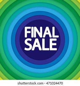 Final Sale, abstract circles background, design template, vector illustration