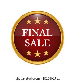 Final sale badge on white background. Vector illustration