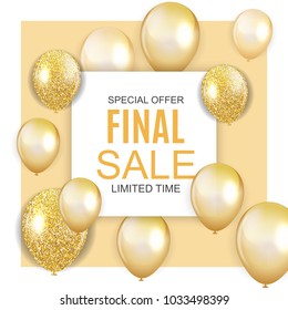 Final Sale Balloon Background Vector Illustration EPS10