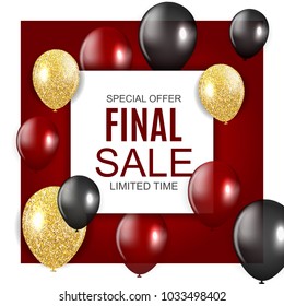 Final Sale Balloon Background Vector Illustration EPS10