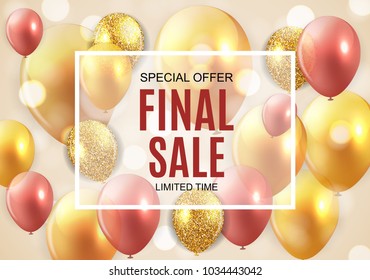 Final Sale Balloon Background Vector Illustration EPS10