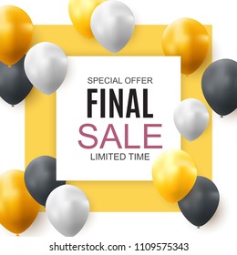 Final Sale Balloon Background Vector Illustration EPS10