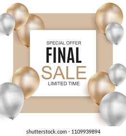 Final Sale Balloon Background Vector Illustration EPS10
