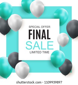 Final Sale Balloon Background Vector Illustration EPS10