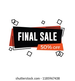 Final Sale Banner. 50% Off