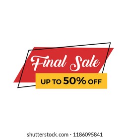 Final Sale Banner. Up to 50% Off