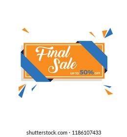 Final Sale Banner. Up to 50% Off