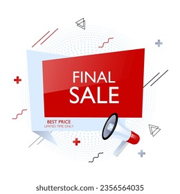 Final Sale banner with abstract and megaphone