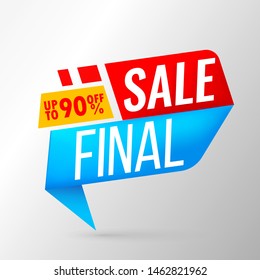 Final sale banner color blue modern design
