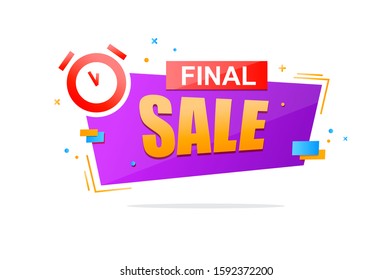 Final Sale banner design. Final Sale sign design. Vector illustration.