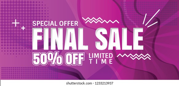 Final Sale Banner. Sale and Discount. Vector Illustration EPS 10