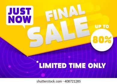 Final Sale Banner. Sale and discounts. Final Sale Banner Template. Abstract Banner Template.