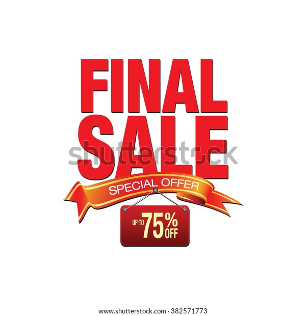 Final Sale Banner Sale Discounts Vector Stock Vector Royalty Free