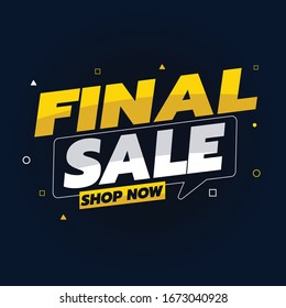 Final sale banner element for shopping advertising.