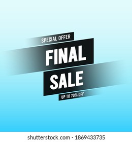 Final sale banner with gradient background