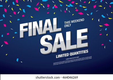 Final sale banner. Sale poster