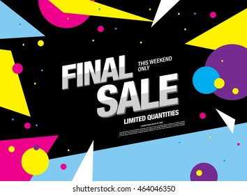 Final Sale Banner. Sale Poster