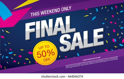 Final sale banner. Sale poster