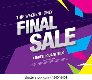 Final sale banner. Sale poster