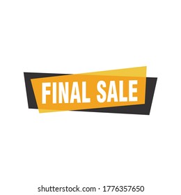 Final Sale banner, poster background. Big sale, special offer, discounts, Vector illustration