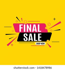 Final sale banner poster. Vector illustration EPS10