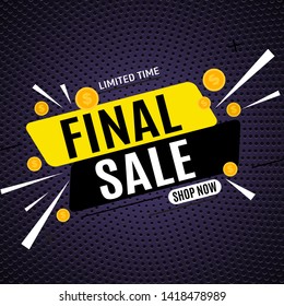 Final sale banner poster. Vector illustration EPS10