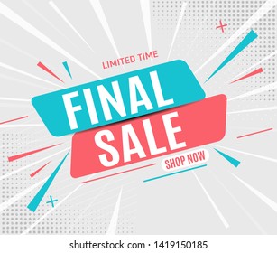 Final sale banner poster. Vector illustration EPS10
