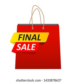 Final sale banner poster. Vector illustration EPS10