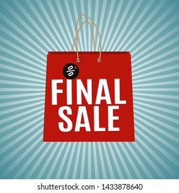 Final sale banner poster. Vector illustration EPS10