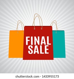 Final sale banner poster. Vector illustration EPS10
