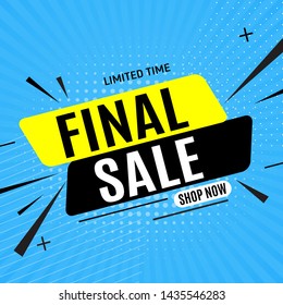 Final sale banner poster. Vector illustration EPS10
