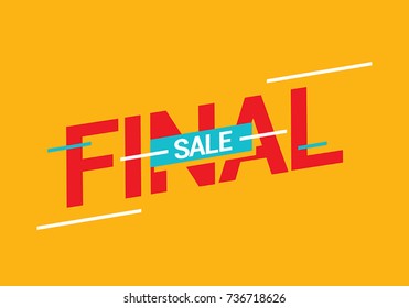 Final Sale Banner. Sale poster.  Vector illustration.