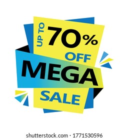 Final sale banner, special offer up to 70% off. Vector illustration.

