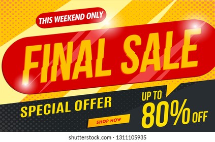 final sale banner special offer.Template Vector modern design.
