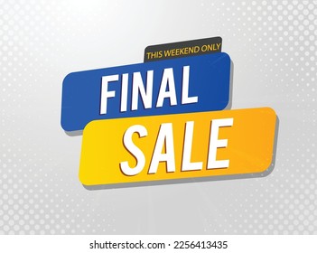 Final sale banner template modern design