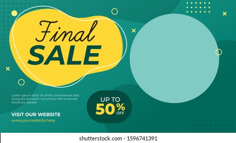 Final sale banner template. Promotion sale banner for website, flyer and poster
