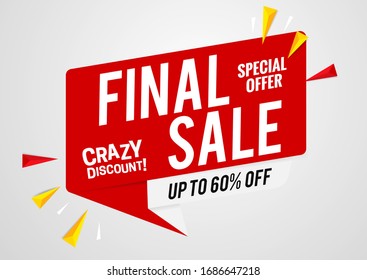 Final sale banner template red