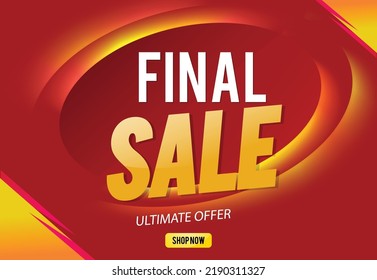 final sale banner template red