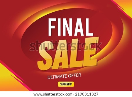 final sale banner template red