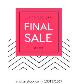 final sale banner template. final sale tag banner for social media. Final, super, big sale banner template.