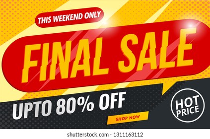 Final sale banner template Vector