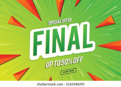 Final sale banner template .Vector background