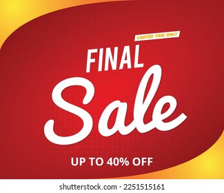 final sale banner template vector