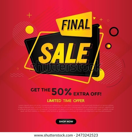 Final sale banner template vector design
